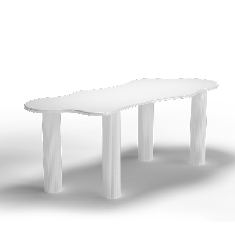 Elina Nordic 4-Leg Dining Table with Irregular-Shaped Tabletop