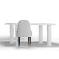 Elina Nordic 4-Leg Dining Table with Irregular-Shaped Tabletop