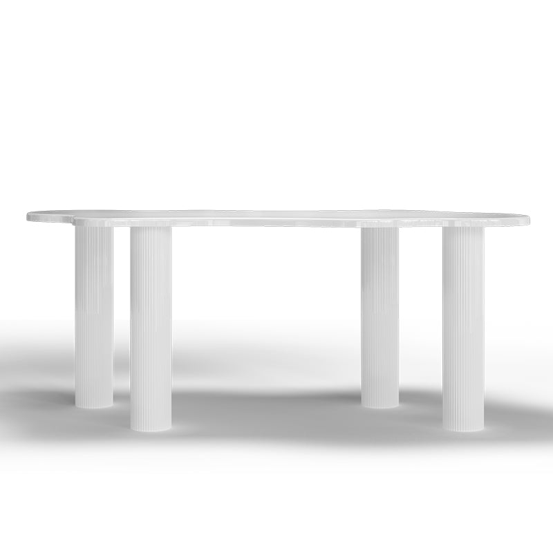 Elina Nordic 4-Leg Dining Table with Irregular-Shaped Tabletop