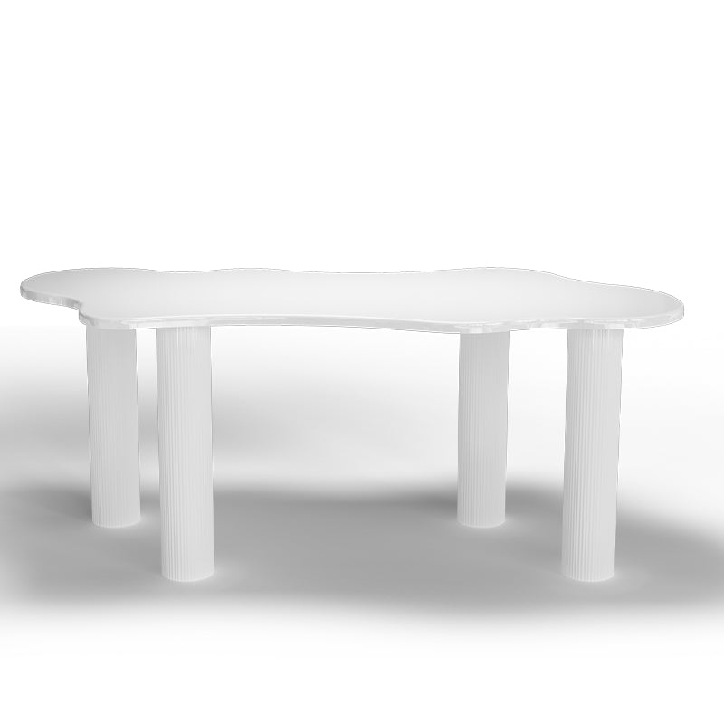 Elina Nordic 4-Leg Dining Table with Irregular-Shaped Tabletop