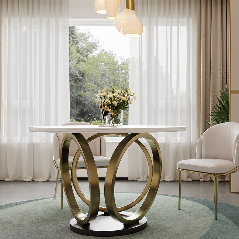 Sophie Common Luxury Small Round Dining Room Table Set with 4 Chairs