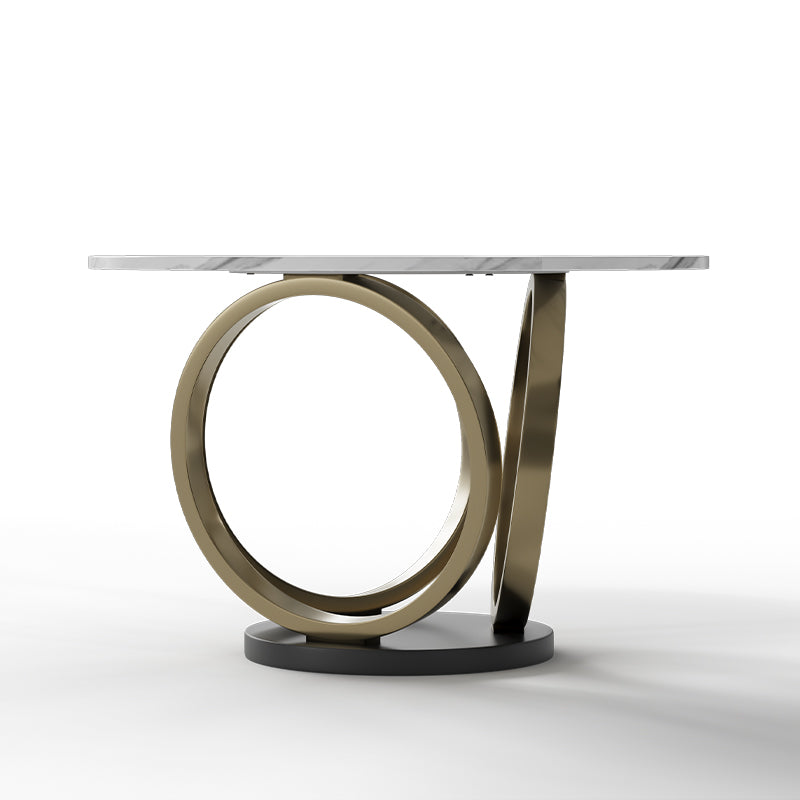 Sophie Common Luxury Small Round Dining Room Table with Metal Base