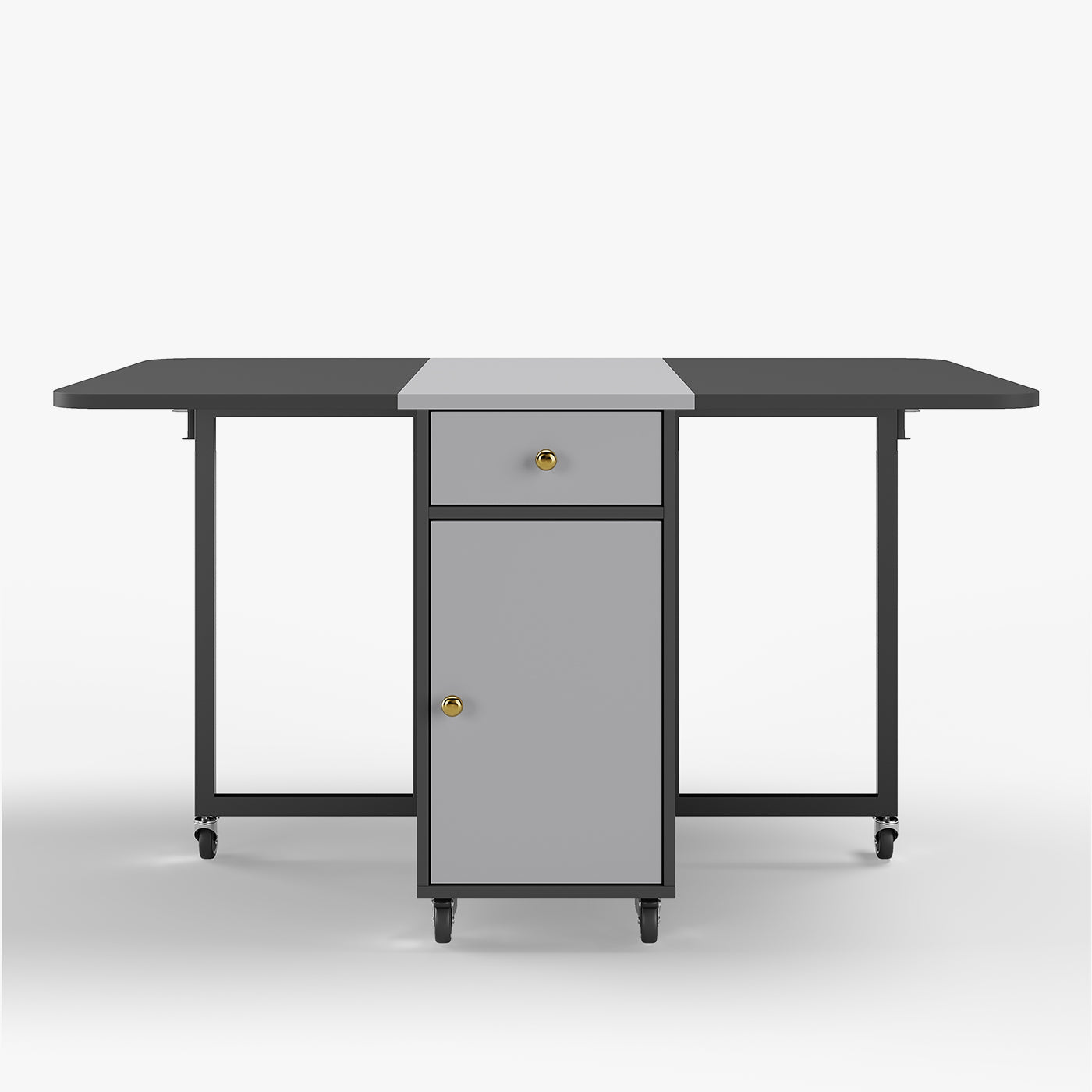 Jackson Modern Black Folding Dining Table with Storage