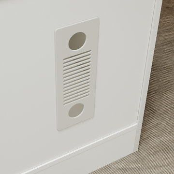 George Modern Home Office White Large L Shaped Executive Desk with Drawers & Cabinet