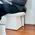 Elina Nordic Living Room Saddle Stool with Sherpa Fabric