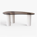 Kelly Nordic Tempered Glass Coffee Table with Three Legs