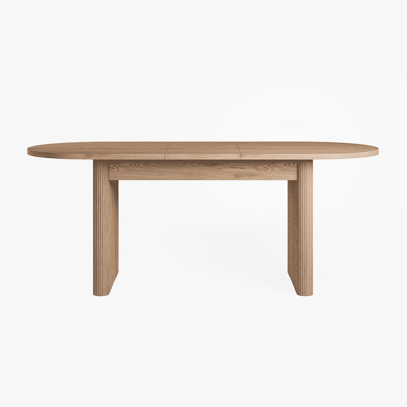 Todd Japandi Oval Dining Table with Extendable Tabletop