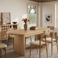 Todd Japandi Oval Dining Table with Extendable Tabletop