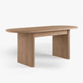 Todd Japandi Oval Dining Table with Extendable Tabletop