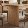 Todd Japandi Oval Dining Table with Extendable Tabletop