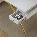 Sophie Common Luxury White Office Desk with Integrated Charging Ports and Storage