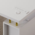 Sophie Common Luxury White Office Desk with Integrated Charging Ports and Storage