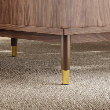 Miya Japandi Walnut Modern Home Office Desk with Drawers Multi-Functional Storage