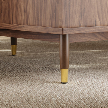 Miya Japandi Walnut Modern Home Office Desk with Drawers Multi-Functional Storage