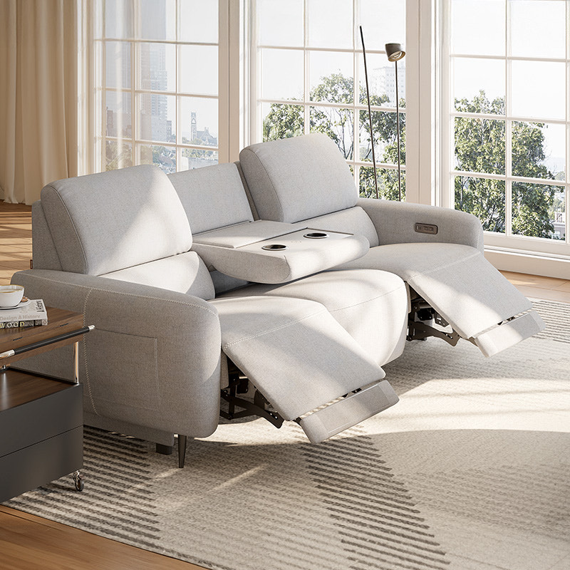 AlivingHome Zero Wall Hugger Reclining Sofa | Power Leather for Modern ...