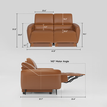 V,{Top-Grain Leather?Loveseat}