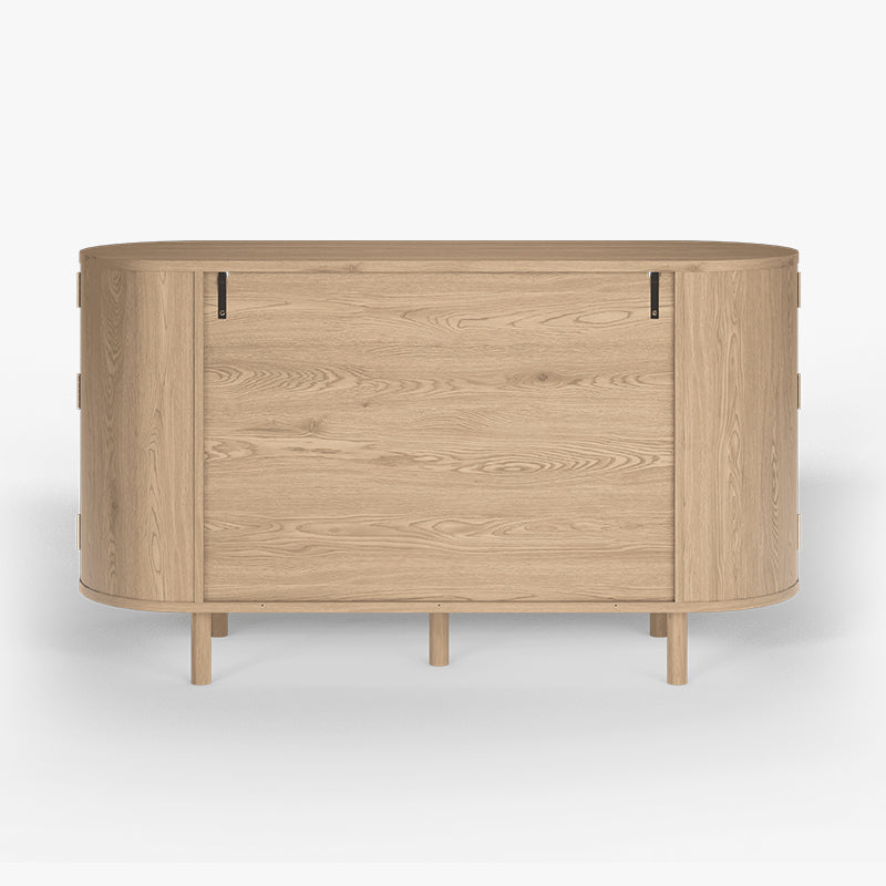 Todd Japandi Light Wood Sideboard Buffet Table with Storage