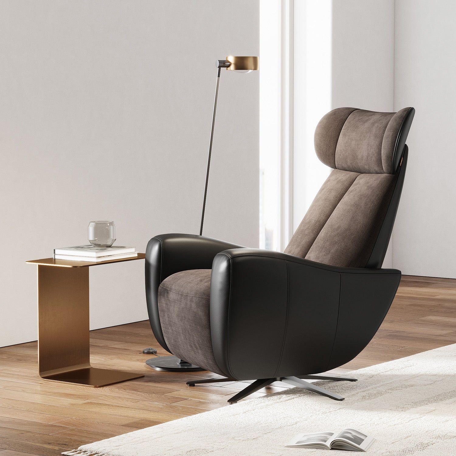 アライヴン　リチャージ　スリム Zero Gravity Chair & Recliner for Relaxing Black-Brown | Aliving Home