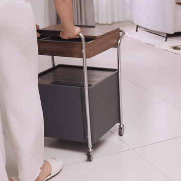 CubeMove Multifunctional Side Table with Storage and Power Strip