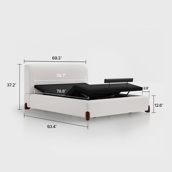 V,Base + Upholstered Bed