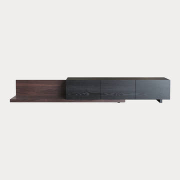 George Modern Black Extendable TV Stand & Coffee Table Set