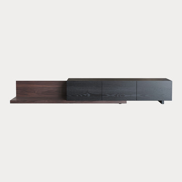 George Modern Black Extendable TV Stand & Coffee Table Set