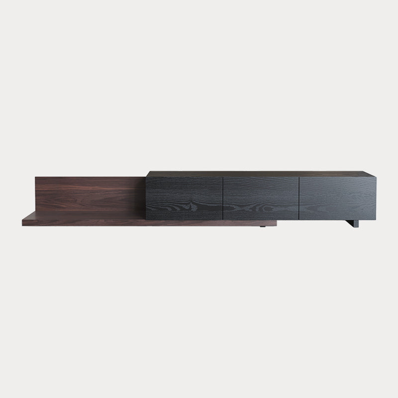 George Modern Black Extendable TV Stand with Drawers