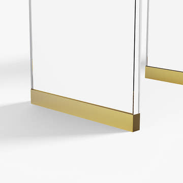 Sophie Common Luxury Acrylic Small Ottoman Stool  for Dorm Room White