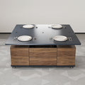 George Modern Lift Top Coffee Table with Storage Drawers