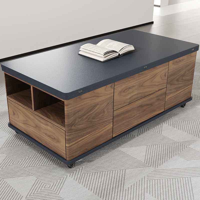 George Modern Lift Top Coffee Table with Storage Drawers