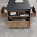 George Modern Lift Top Coffee Table with Storage Drawers