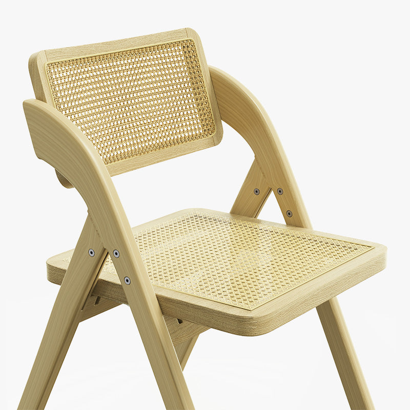 Yoki Japandi PVC Rattan Folding Dining Chair (Set of 2)