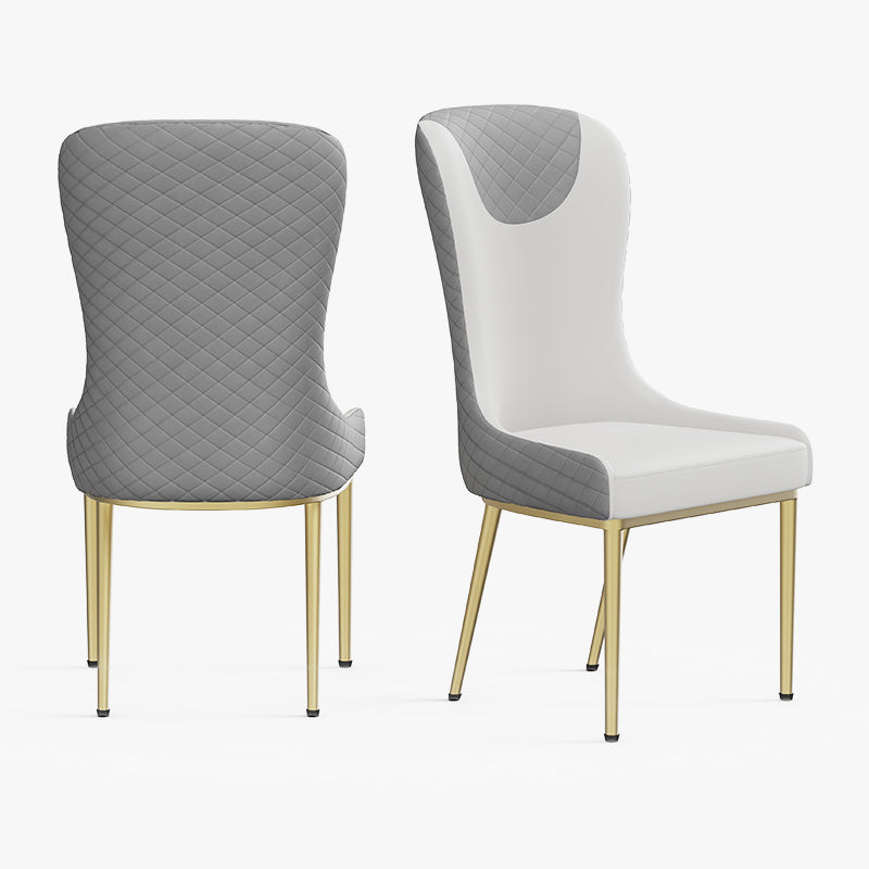 Sophie Common Luxury PU Leather Dining Chair with Metal Legs