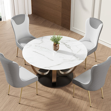 Sophie Common Luxury White Dining Room Chair Leather with Gray High Back