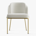 Sophie Common Luxury Cotton-Linen Dining Chair with Metal Legs