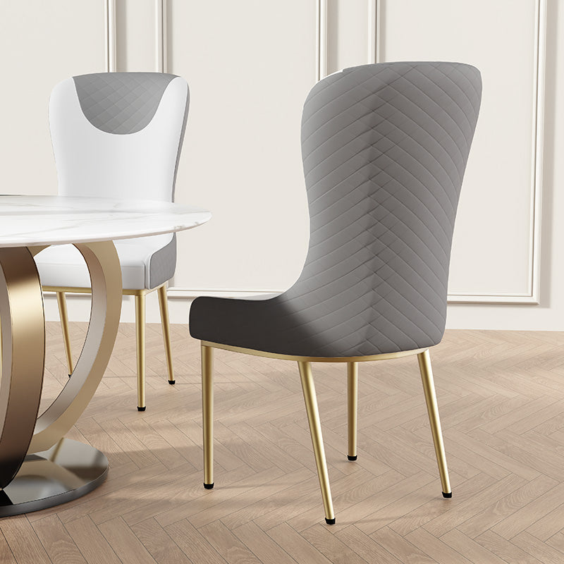 Sophie Common Luxury PU Leather Dining Chair with Metal Legs