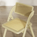 Miya Japandi PVC Folding Rattan Dining Chair for Small Spaces (set of 2)