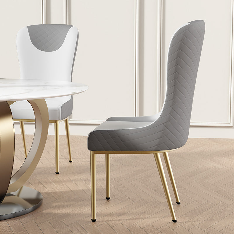 Sophie Common Luxury PU Leather Dining Chair with Metal Legs