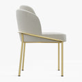 Sophie Common Luxury Cotton-Linen Dining Chair with Metal Legs