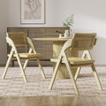 Yoki Japandi PVC Rattan Folding Dining Chair (Set of 2)