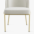 Sophie Common Luxury Cotton-Linen Dining Chair with Metal Legs