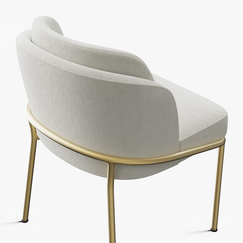 Sophie Common Luxury Cotton-Linen Dining Chair with Metal Legs