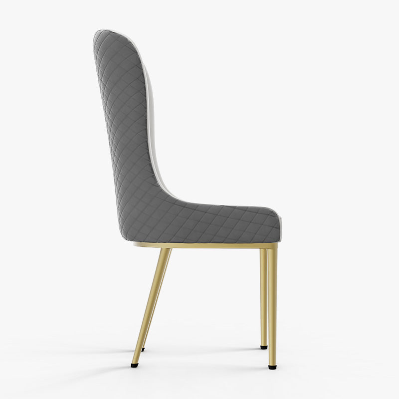 Sophie Common Luxury PU Leather Dining Chair with Metal Legs