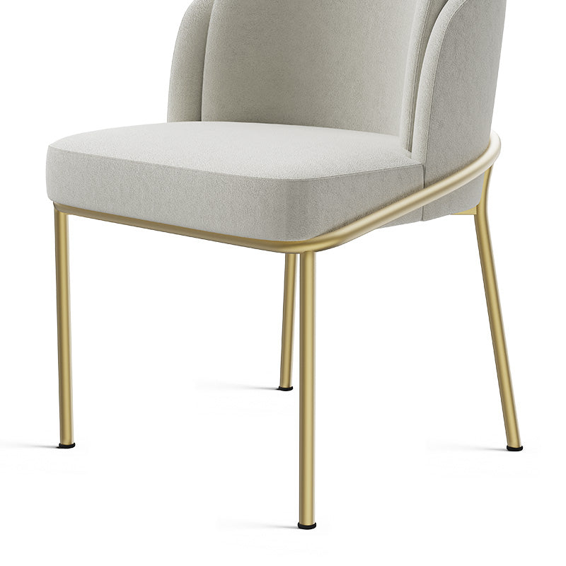 Sophie Common Luxury Cotton-Linen Dining Chair with Metal Legs