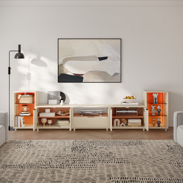 V,{Beige?with LED Lights?124