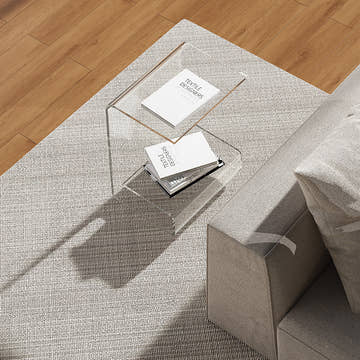 Jackson Modern Clear Acrylic End & Side Table