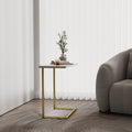 Cassandra Common Luxury Marble White Side Table