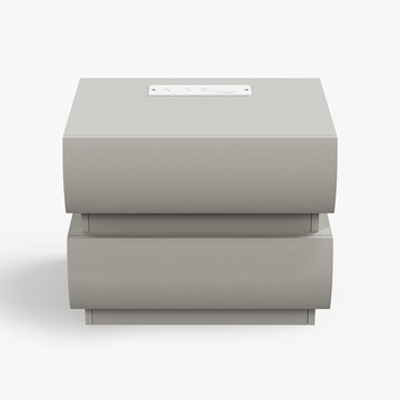 Kelly Nordic Smart Side Table Night Stand with Built-in Power Strip and Drawers