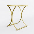 Sophie Common Luxury Marble Small White Side Tables with X-Base