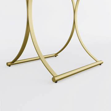 Sophie Common Luxury Marble Small White Side Tables with X-Base